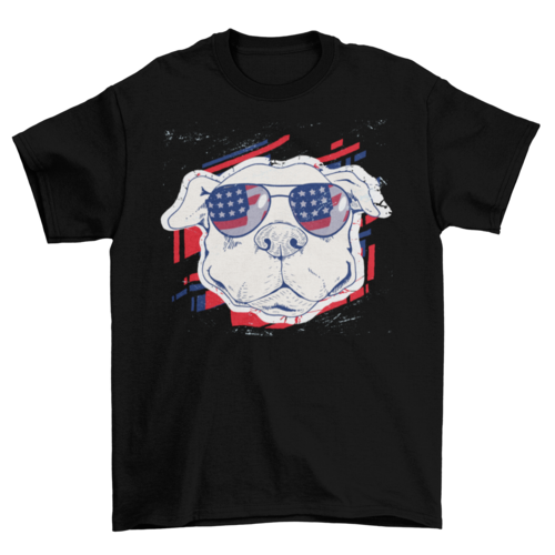 Cool American Funny Dog T-shirt