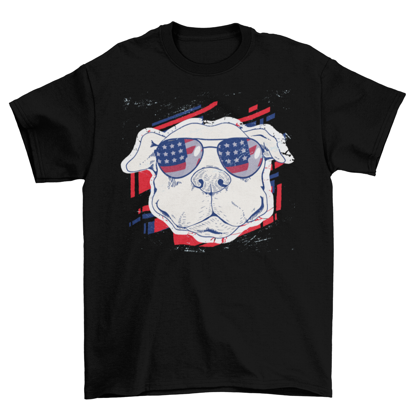 Cool American Funny Dog T-shirt