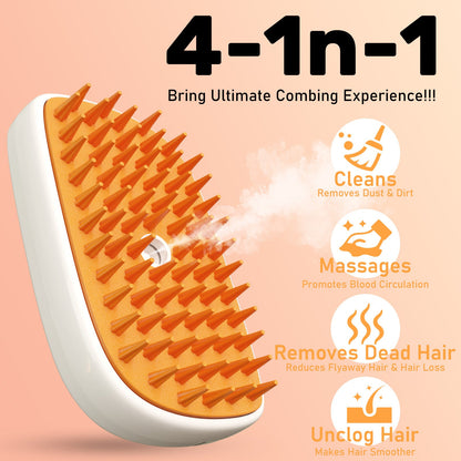 Multi-Functional Anti-Static Shedding Spray Pet Steam Brush