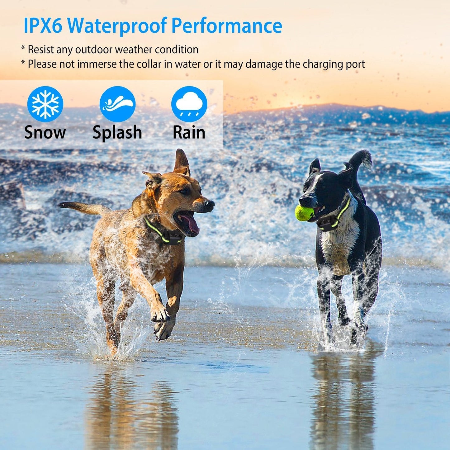 Dog Bark Collar Rechargeable Waterproof Beep Vibration Static