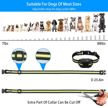 Dog Bark Collar Rechargeable Waterproof Beep Vibration Static