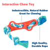 Rubber Bone Dog Chew Toy with Tug Rope