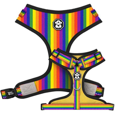 Adjustable Mesh Dog Harness Pride Flag