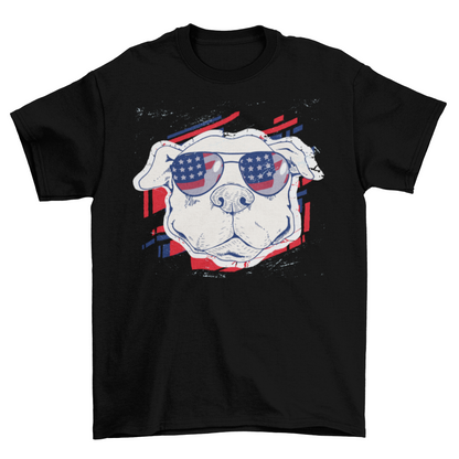 Cool American Funny Dog T-shirt
