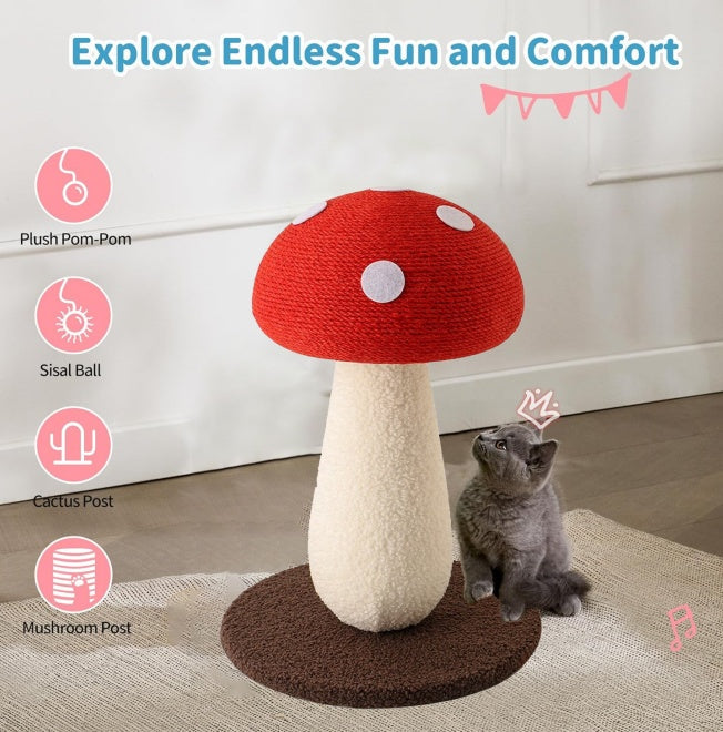 Large Cat Scratching Post, 23.6 Inch L-Shaped Wall-Mounted Cat