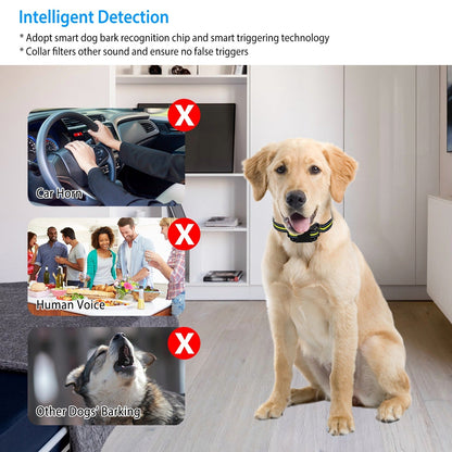 Dog Bark Collar Rechargeable Waterproof Beep Vibration Static