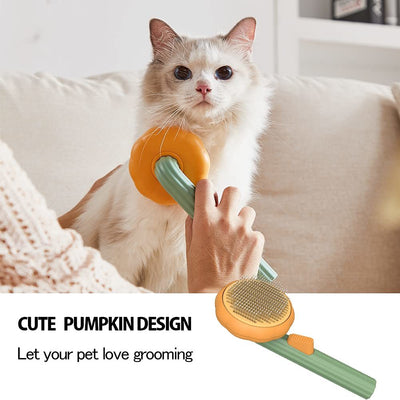 Pet Pumpkin Brush, Grooming Self Cleaning