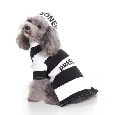 Pet Life Striped Prisoner Costume
