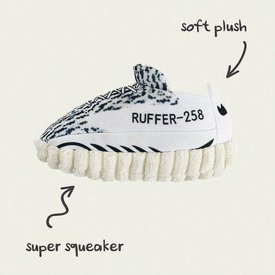 Sneaker Zebra Plush Dog Toy
