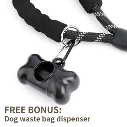 Dog Leash with Padded Handle and Reflective Threads