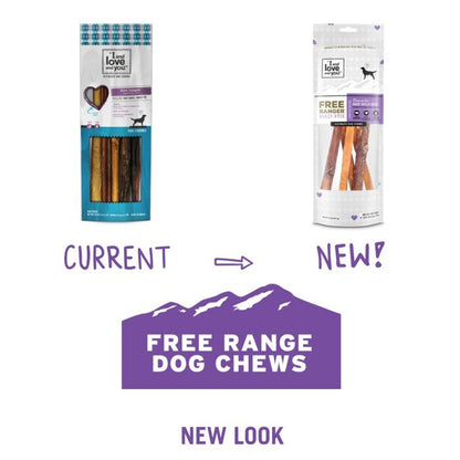 I&LOVE&YOU: Free Ranger Beef Bully Stix Dog Chews, 3.5 oz