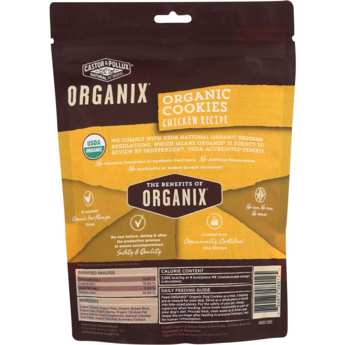 CASTOR & POLLUX: Organic Dog Cookies Chicken Flavor, 12 oz