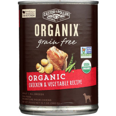 CASTOR & POLLUX: Dog Food Can Organic Grain Free Chicken Vegetable, 12.7 oz