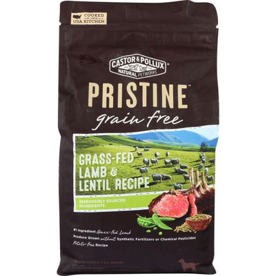 CASTOR & POLLUX: Pristine Grain Free Grass-Fed Lamb & Lentil Recipe, 4 lb