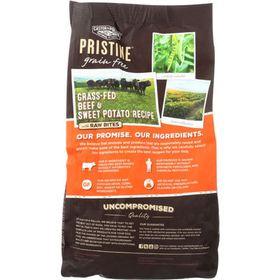 CASTOR & POLLUX: Pristine Grain Free Grass-Fed Beef & Sweet Potato Recipe With Raw Bites, 4 lb