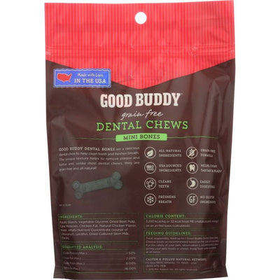 CASTOR & POLLUX: Good Buddy Grain Free Dental Chews Mini Bones, 9.8 oz