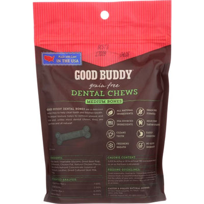 CASTOR & POLLUX: Good Buddy Grain Free Dental Chews Medium Bones, 10.8 oz