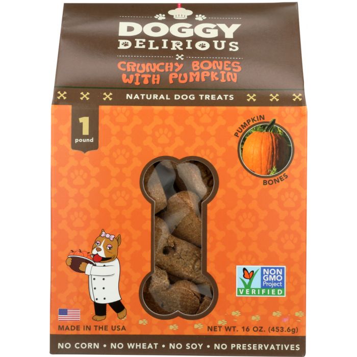 DOGGY DELIRIOUS: Dog Bone Pumpkin, 16 oz