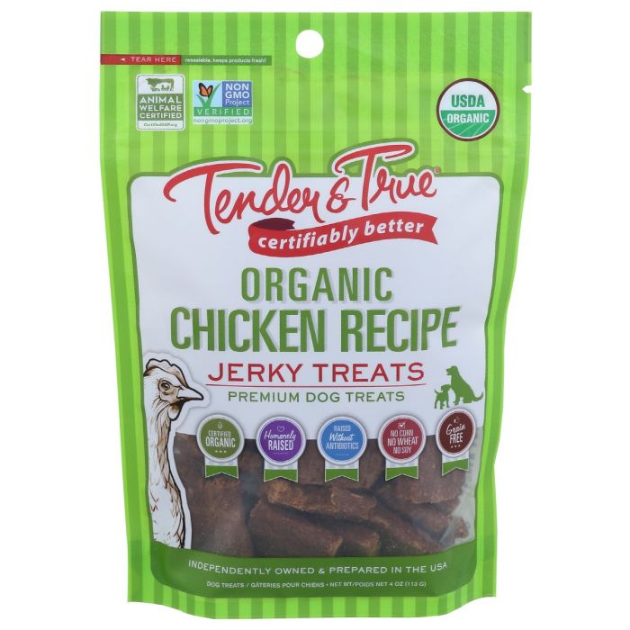 TENDER AND TRUE: Chicken Jerky Treats, 4 oz