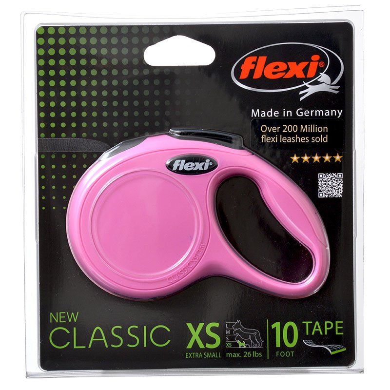 Flexi New Classic Retractable Tape Leash Pink
