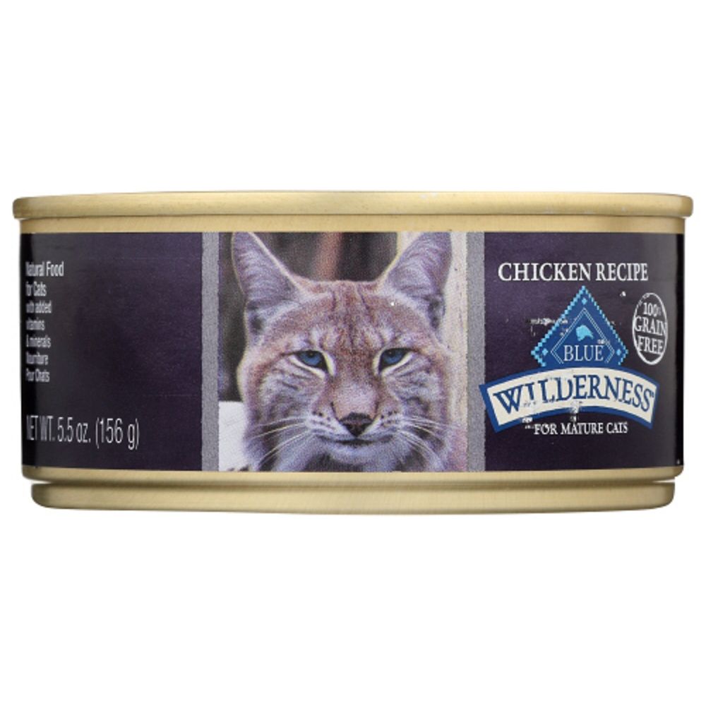 BLUE BUFFALO: Wilderness for Mature Cat Food Chicken Recipe, 5.50 oz