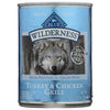 BLUE BUFFALO: Wilderness Adult Dog Food Turkey and Chicken Grill, 12.50 oz