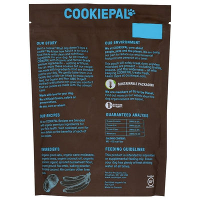 COOKIE PAL: Organic Banana & Coconut Recipe Dog Biscuits, 10 oz