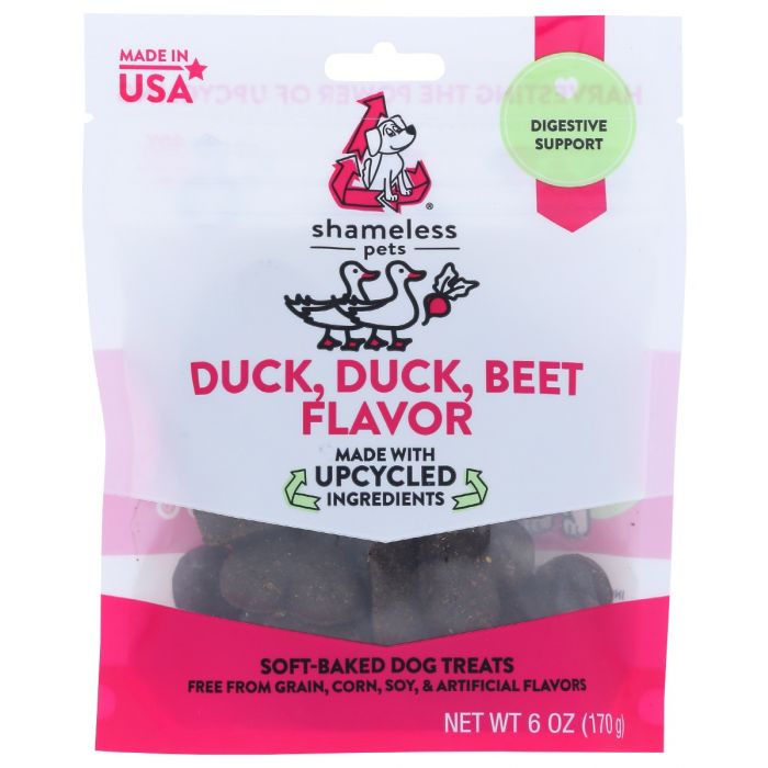 SHAMELESS PETS: Treat Dog Duck Duck Beet, 6 oz