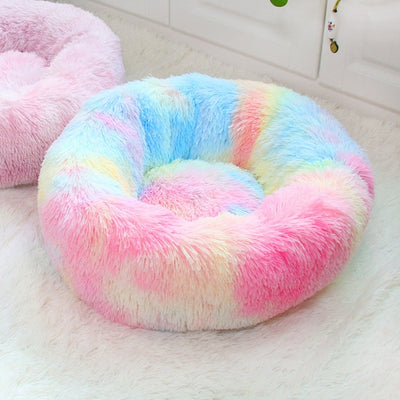 Velvet deep sleep cat bed