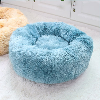 Velvet deep sleep cat bed