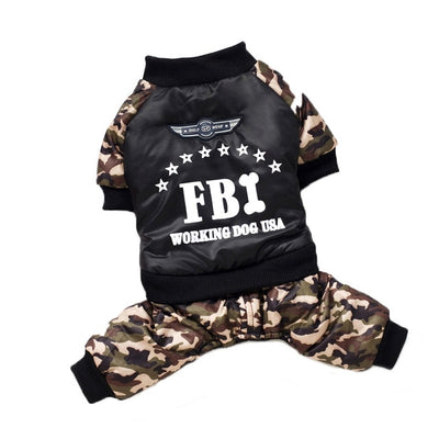 Cool FBI Pet Dog Jumpsuit