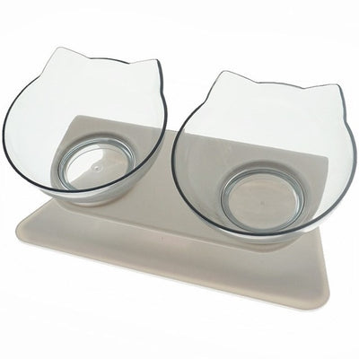 Non-Slip Double Cat Bowl With Stand