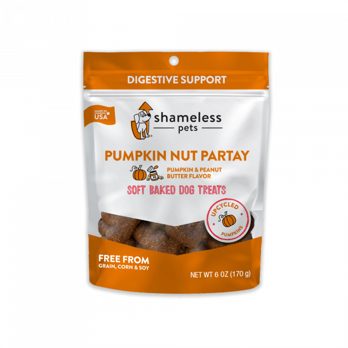 SHAMELESS PETS: Treat Dog Pumpkin Nut, 6 oz