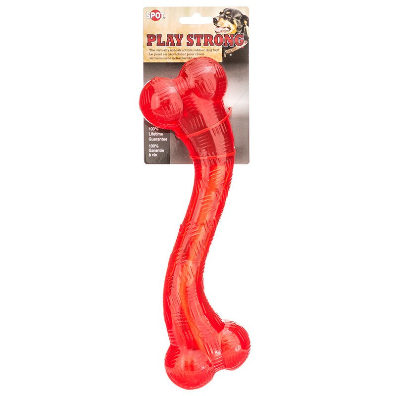 Spot Play Strong Rubber Stick Dog Toy Red